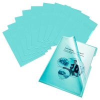 bene Sichthüllen DIN A4 blau glatt 0,15 mm, 100 St.