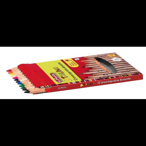 herlitz Trilino Buntstifte farbsortiert, 12 St.