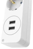 hama USB 3,4A 5-fach Steckdosenleiste mit Schalter 1,4 m weiß mit USB-Buchse  ( 223183 )