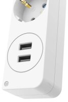 hama USB 3,4A 5-fach Steckdosenleiste mit Schalter 1,4 m weiß mit USB-Buchse  ( 223183 )