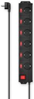 hama 6-fach Steckdosenleiste mit Schalter 1,4 m schwarz