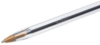 BIC Kugelschreiber Cristal Original transparent, Schreibfarbe: schwarz, 10 St.