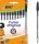 BIC Kugelschreiber Cristal Original transparent, Schreibfarbe: schwarz, 10 St.