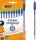BIC Kugelschreiber Cristal Original transparent, Schreibfarbe: blau, 10 St.