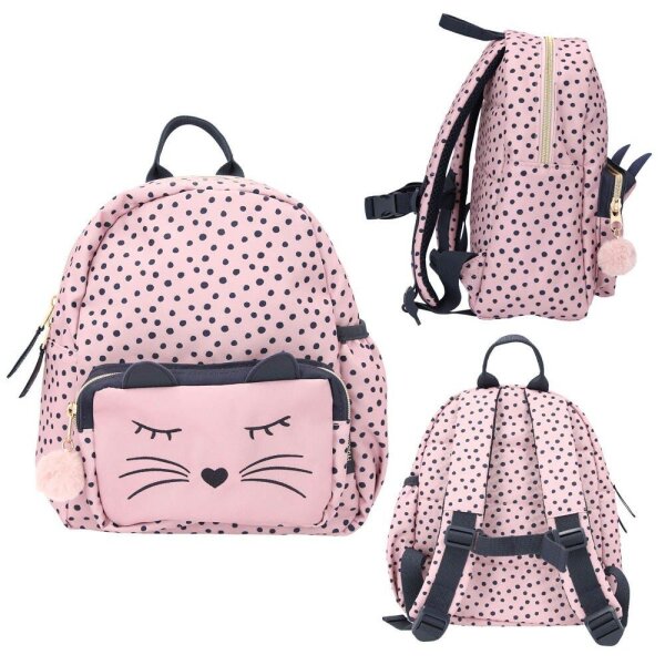 DEPESCHE Rucksack Princess Mimi Katze Kunstfaser pink