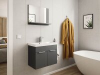 POSSEIK Badmöbel-Set 2-teilig LAGO grafit 59,9 x 35,0 x 51,0 cm