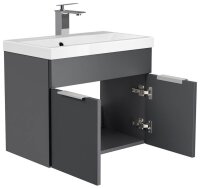 POSSEIK Badmöbel-Set 2-teilig LAGO grafit 59,9 x 35,0 x 51,0 cm