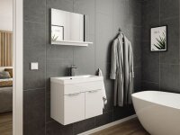 POSSEIK Badmöbel-Set 2-teilig LAGO weiß glanz 59,9 x 35,0 x 51,0 cm