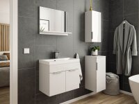 POSSEIK Badmöbel-Set 4-teilig LAGO weiß glanz 59,9 x 35,0 x 51,0 cm
