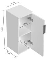 POSSEIK Badmöbel-Set 4-teilig LAGO eiche 59,9 x 35,0 x 51,0 cm