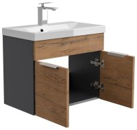POSSEIK Badmöbel-Set 2-teilig LAGO eiche 59,9 x 35,0 x 51,0 cm