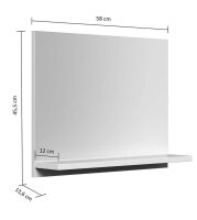 POSSEIK Badmöbel-Set 4-teilig LAGO grafit 59,9 x 35,0 x 51,0 cm