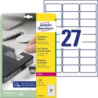 AVERY Zweckform Sicherheitsetiketten L6114-20 weiß...