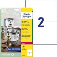 AVERY Zweckform wetterfeste Folienetiketten L4717-20...