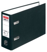 herlitz max.file Ordner schwarz Karton 8,0 cm DIN A5 quer, 1 St.