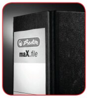 herlitz max.file Ordner schwarz Karton 8,0 cm DIN A5 quer, 1 St.