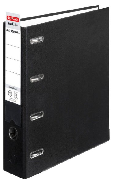 herlitz maX.file protect Doppelordner schwarz Karton 7,0 cm, 1 St.