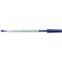 BIC Kugelschreiber Round Stic ECOlutions frostig-transparent, Schreibfarbe: blau, 60 St.