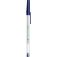BIC Kugelschreiber Round Stic ECOlutions frostig-transparent, Schreibfarbe: blau, 60 St.