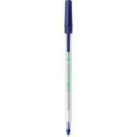 BIC Kugelschreiber Round Stic ECOlutions frostig-transparent, Schreibfarbe: blau, 60 St.