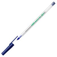 BIC Kugelschreiber Round Stic ECOlutions frostig-transparent, Schreibfarbe: blau, 60 St.