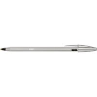 BIC Kugelschreiber Cristal ReNew metallic-silber, Schreibfarbe: blau, 1 Set