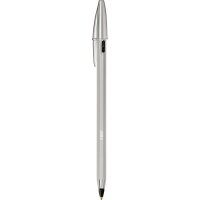 BIC Kugelschreiber Cristal ReNew metallic-silber, Schreibfarbe: blau, 1 Set