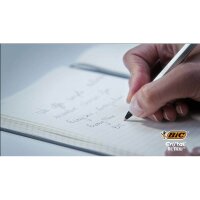 BIC Kugelschreiber Cristal ReNew metallic-silber, Schreibfarbe: blau, 1 Set