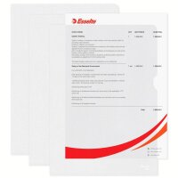 Esselte Sichthüllen DIN A4 transparent genarbt 0,11 mm, 100 St.