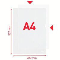 Esselte Sichthüllen DIN A4 transparent genarbt 0,11 mm, 100 St.