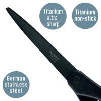 LEITZ Antihaftschere Titanium schwarz 20,5 cm