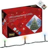 Idena 200er LED Lichterkette schwarz 27,9 m, 1 St.