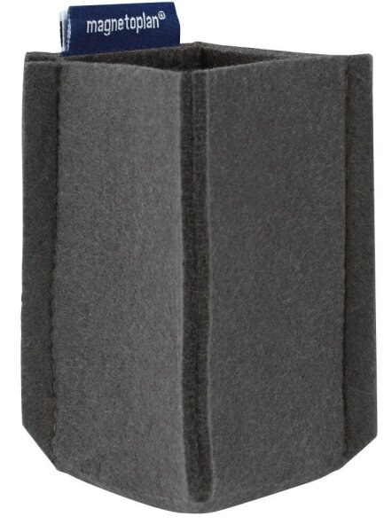 magnetoplan Stiftehalter magnetoTray SMALL grau Filz 6,0 x 6,0 x 10,0 cm