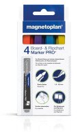 magnetoplan Pro+ Whiteboard- und Flipchart-Marker farbsortiert 1,5 - 3,0 mm, 4 St.