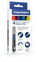 magnetoplan Pro+ Whiteboard- und Flipchart-Marker farbsortiert 1,5 - 3,0 mm, 4 St.