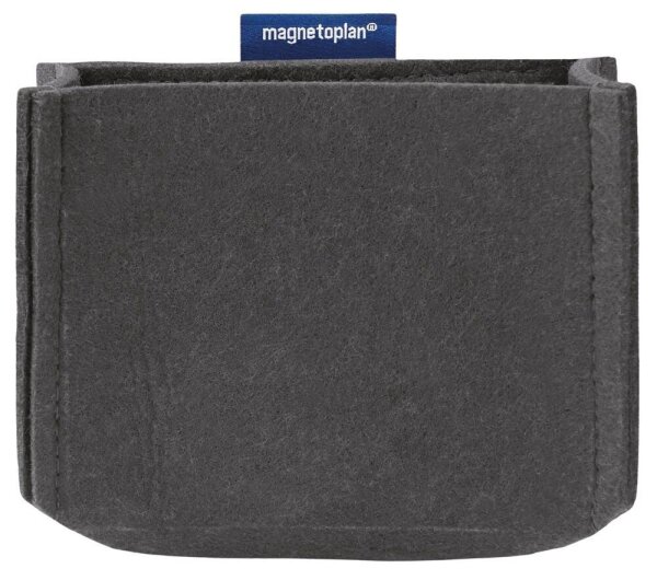 magnetoplan Stiftehalter magnetoTray medium grau Filz 13,0 x 6,0 x 10,0 cm