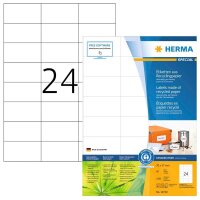 HERMA Etiketten weiß 70,0 x 37,0 mm, 80 Blatt
