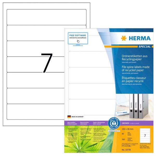 560 HERMA Ordneretiketten weiß  ( 10739 )