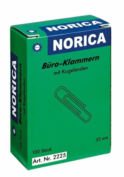 ALCO Büroklammern NORICA silber galvanisiert, 100 St.