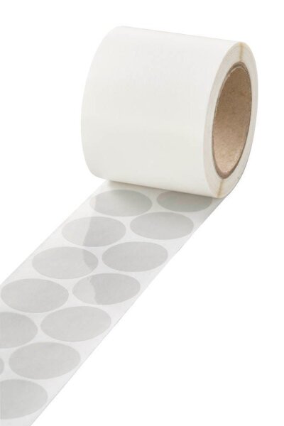 VELOFLEX Folien-Verschlussetiketten transparent 30,0 x 30,0 mm, 1.000 St.