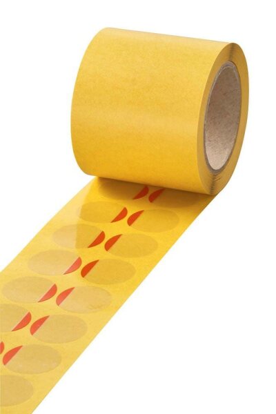 VELOFLEX Folien-Verschlussetiketten transparent 25,0 x 25,0 mm, 1.000 St.