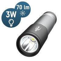 ANSMANN Daily Use 70B LED Taschenlampe silber, 70 Lumen,...