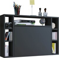 VCM my office Wandila Wandschreibtisch schwarz rechteckig, hängend schwarz 90,0 x 20,0/67,0 cm