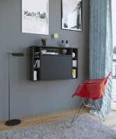 VCM my office Wandila Wandschreibtisch schwarz rechteckig, hängend schwarz 90,0 x 20,0/67,0 cm