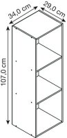 VCM my office Aktenregal Offas grau 34,0 x 29,0 x 107,0...