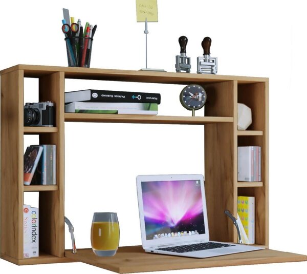 VCM my office Wandila Wandschreibtisch eiche rechteckig, hängend eiche 90,0 x 20,0/67,0 cm