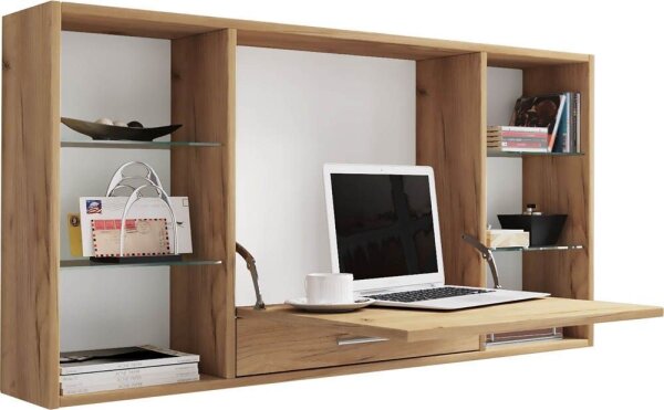 VCM my office Teala Wandschreibtisch eiche quadratisch, hängend eiche 120,0 x 20,0 cm