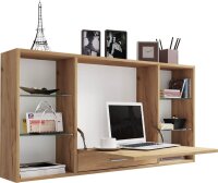 VCM my office Teala Wandschreibtisch eiche quadratisch, hängend eiche 120,0 x 20,0 cm