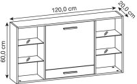 VCM my office Teala Wandschreibtisch eiche quadratisch,...