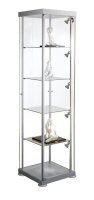 Kerkmann expoline Glasvitrine silber 4 Fachböden